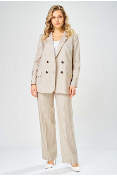 Брюки, жакет Твой имидж 2363 бежевый_в_полоску - фото 3