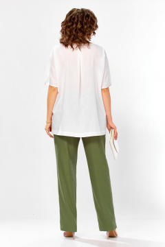 Блуза, брюки Jurimex 3502 белый-олива - фото 4