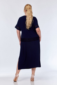 Блуза, юбка СиБон 0339 темно-синий - фото 4