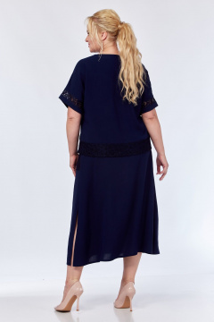 Блуза, юбка СиБон 0339 темно-синий - фото 3