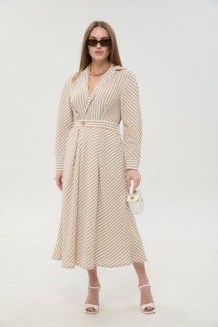 Платье NikVa 962-2 песочные_полосы - фото 1