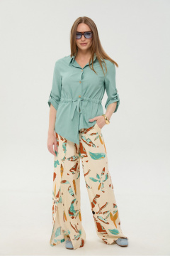 Брюки, жакет NikVa 981-2 мята_и_бохо_мультиколор - фото 1