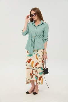 Жакет, юбка NikVa 980-2 мята_и_бохо_мультиколор - фото 5