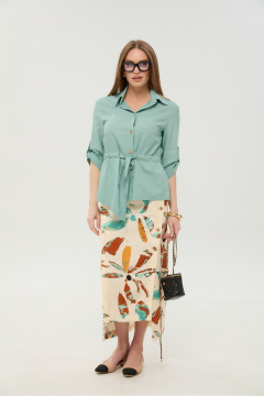 Жакет, юбка NikVa 980-2 мята_и_бохо_мультиколор - фото 1