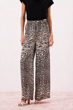 Брюки Nelva 31176 бежево-серный_принт - фото 2