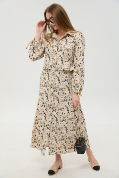 Платье NikVa 944-11 песочный_мультиколор - фото 5