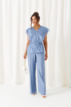 Блуза, брюки Beautiful&Free 6467 голубой - фото 3