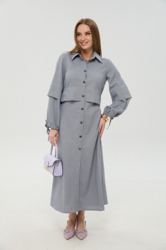 Платье NikVa 944-15 серый - фото 4