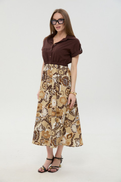 Платье NikVa 1050-2 шоколад_и_шоколадный_мультиколор - фото 2