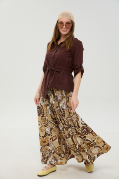 Юбка NikVa 559-9 шоколад_мультиколор - фото 2