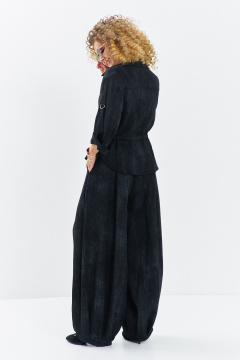 Блуза, брюки Euromoda 716 черный_меланж - фото 4