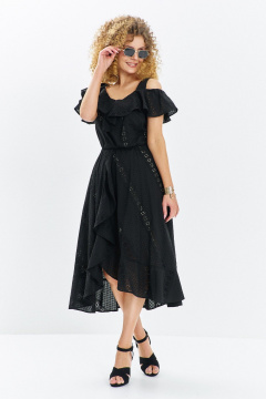 Платье Euromoda 709 черный - фото 1