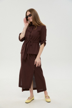 Жакет, юбка NikVa 980-5 шоколад - фото 2