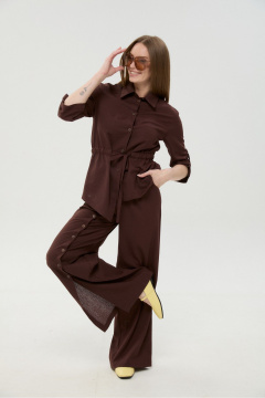 Брюки, жакет NikVa 981-5 шоколад - фото 2