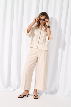 Брюки, бомбер AMUARt 1118 молочный - фото 3