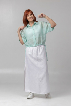 Блуза Соджи 702 голубой - фото 2