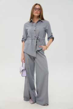 Брюки, жакет NikVa 981-7 серый - фото 4