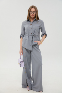 Брюки, жакет NikVa 981-7 серый - фото 1