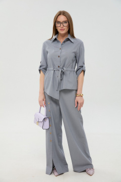 Брюки, жакет NikVa 981-7 серый - фото 3