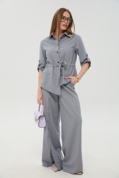Брюки, жакет NikVa 981-7 серый - фото 2