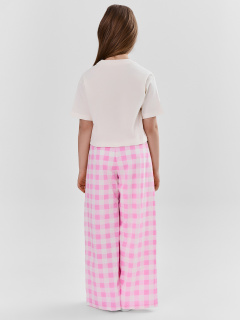 Брюки, футболка Mark Formelle 567749/25-39522ПП-14 св.молочный_розовая_клетка_3_сл_на_пол - фото 3