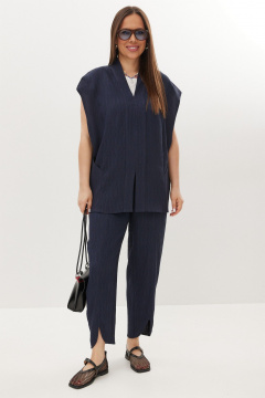 Брюки, жилет, топ Магия моды 2714 синий - фото 1