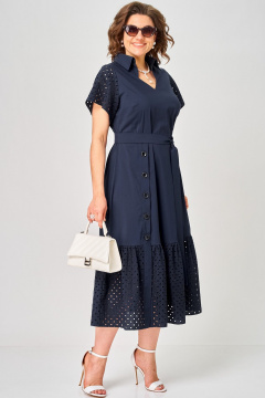 Платье EVA GRANT 7325 темно-синий - фото 2