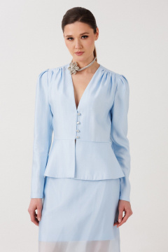 Жакет, юбка ERTANNO 10091023 голубой - фото 4
