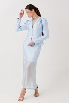 Жакет, юбка ERTANNO 10091023 голубой - фото 2