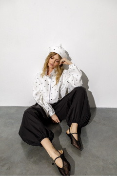 Брюки, ветровка PiRS 6779 белый+черный - фото 2