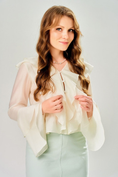 Блуза Fita 20811 экрю - фото 5