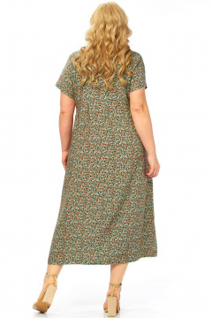 Платье LadyThreeStars 2682 мятный-принт - фото 3