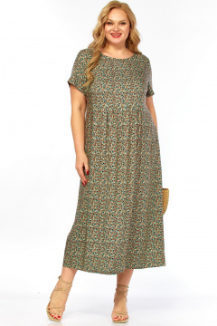 Платье LadyThreeStars 2682 мятный-принт - фото 1