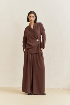 Брюки, жакет FLAIM 2115 коричневый - фото 1