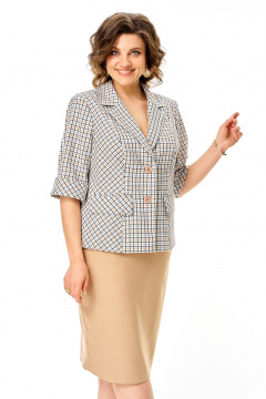 Жакет, юбка VI ORO VR-1247 бежевый - фото 5