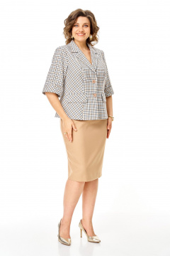 Жакет, юбка VI ORO VR-1247 бежевый - фото 2