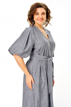 Платье VI ORO VR-1275 стальной - фото 5