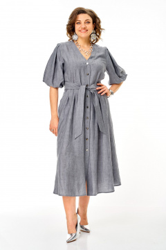 Платье VI ORO VR-1275 стальной - фото 2