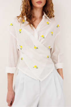 Блуза Butеr 3333 молочный - фото 5