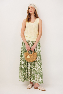 Юбка Butеr 3342 принт-листья - фото 1