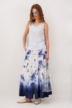 Юбка Butеr 3342 синий-принт - фото 2