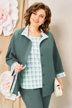 Блуза, брюки, жакет VOLNA 1427 мята - фото 5