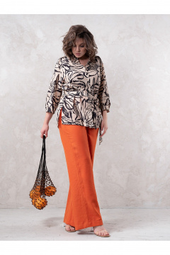 Брюки Erika С-145-2 кирпичный - фото 3