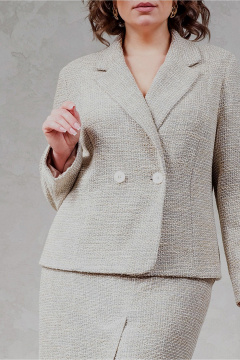 Жакет Erika 1679-1 бежевый - фото 4