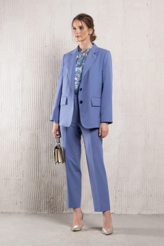 Брюки, бусы Erika С-107 голубой - фото 1