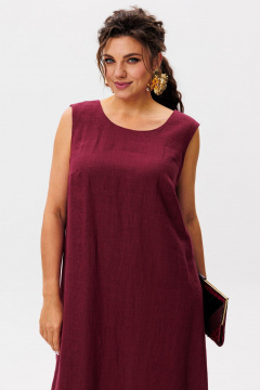 Платье Anelli 1472 вишневый-сумрак - фото 5