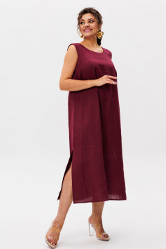 Платье Anelli 1472 вишневый-сумрак - фото 4