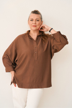 Рубашка GRATTO 4469 коричневый - фото 4