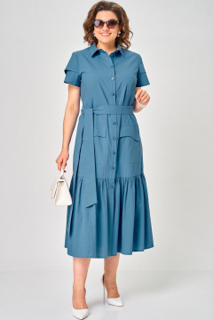 Платье EVA GRANT 7168Е джинс - фото 1