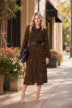 Платье Anastasia 1270 черно-коричневый - фото 1